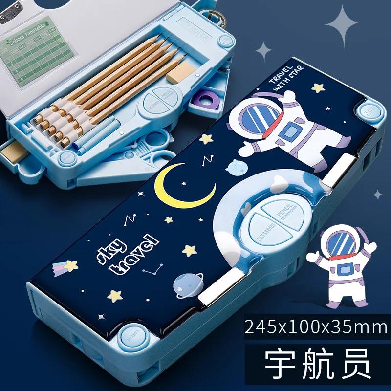 

Multifunctional Pencil Case for Students – Stylish Unisex Design with Dual-Layer Storage, Perfect as a School Year Gift