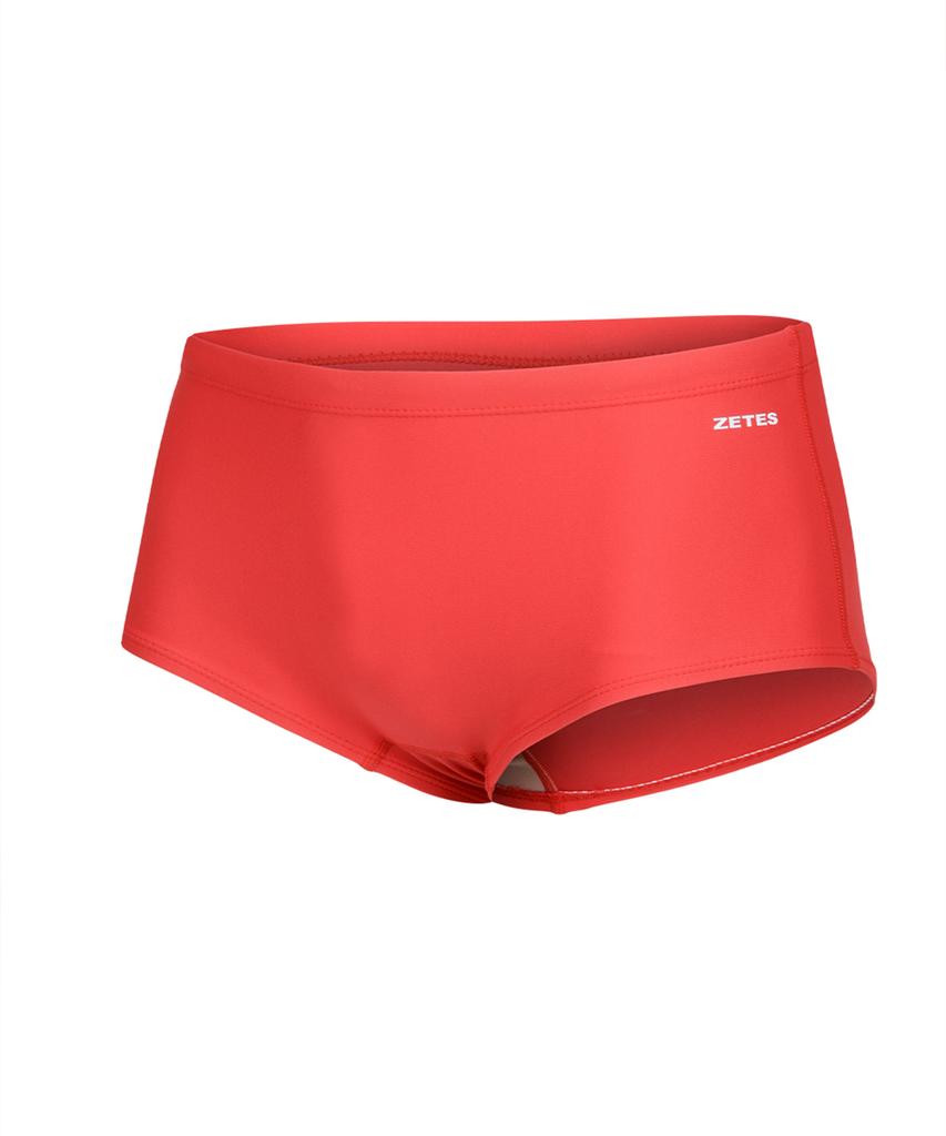 Jeteseu Men'S Power Shield Active Square Short Square Indoor Swimsuit Red M3A616