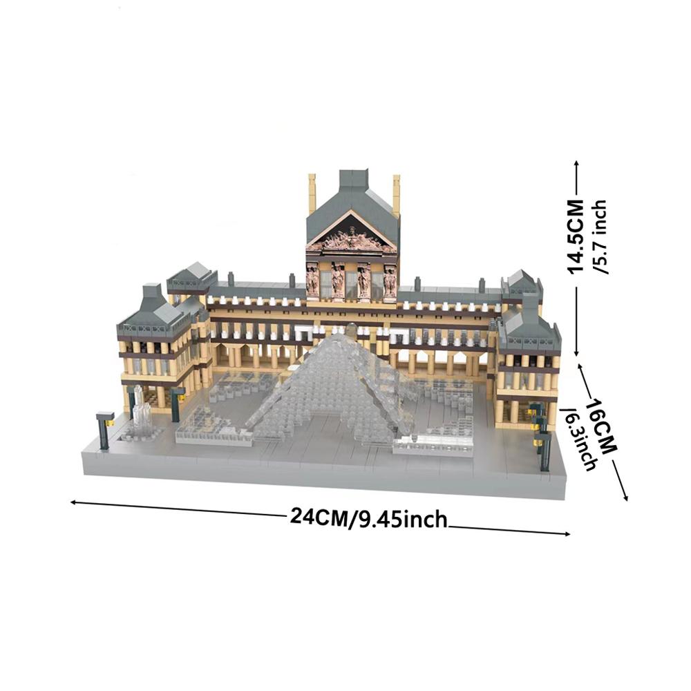 Weltberühmtes Architekturmodell Baustein-Set DIY Taj Mahal Louvre Eiffelturm Ideale Weihnachts- und Feiertagsgeschenke für Kinder