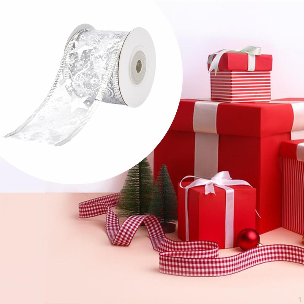 Christmas Ribbon Decorative Xmas for Tree Garland Decor Decoration