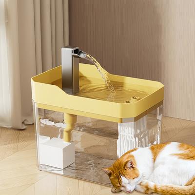 Kunststoff Wasser s Transparenter und Sichtbarer Behälter, 50,7 Unzen/1,5 L und Hundetrinknapf Trinkbrunnen für Haustiere Innenbereich Leicht zu Reinigen Kleines Haustier Wasser mit