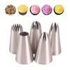 5Pcs Stainless Steel Piping Nozzle Cream Cake Cupcake Drop Flower Rose Pastry Baking Tools #1M 6B 195 1A 853