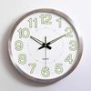 Wall Clock Luminous Modern Simple Silent Bedroom Clock Living Room Personalized Creative Clock Quartz Clock Metal Aluminum Clock