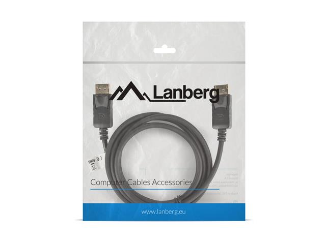 Kabel DisplayPort Lanberg M/M 1,8m 4K v1.2 czarny