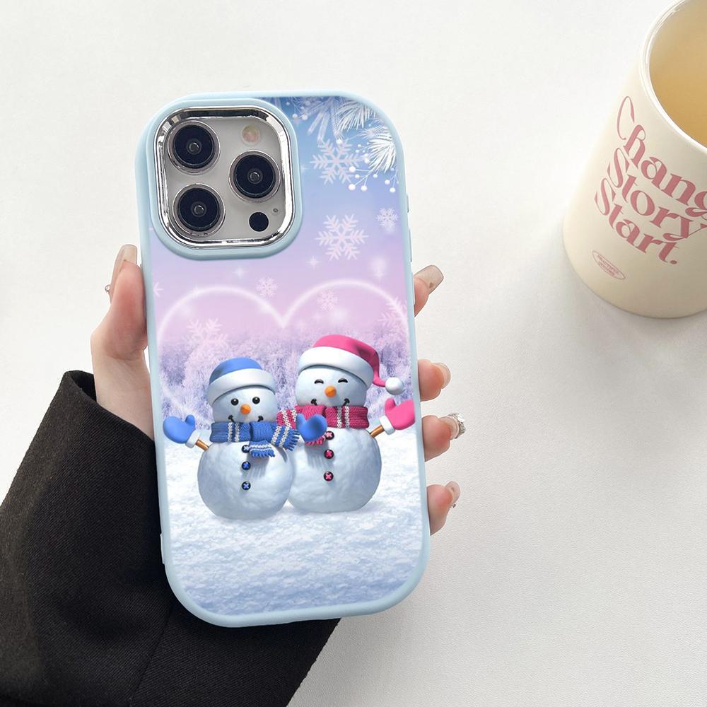 N116 Crăciun Fericit La mulți ani de artă Huse de telefon moi pentru Samsung S24 S23 A15 A12 A35 A54 Infinix Hot 40i Placare Cadru de protecție pentru cameră Capac din spate