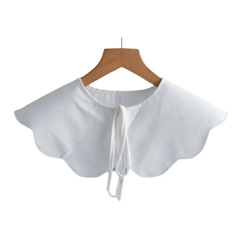 White Shirt Detachable Collar Shawl for Women Fake Collar Autumn Fuax Cols Sweater Shoulder Wraps False Collar for Ladies