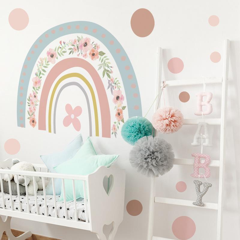 Rainbow Heaven Wall Stickers Star Heart Cloud Kids Girls Bedroom Art Nursery