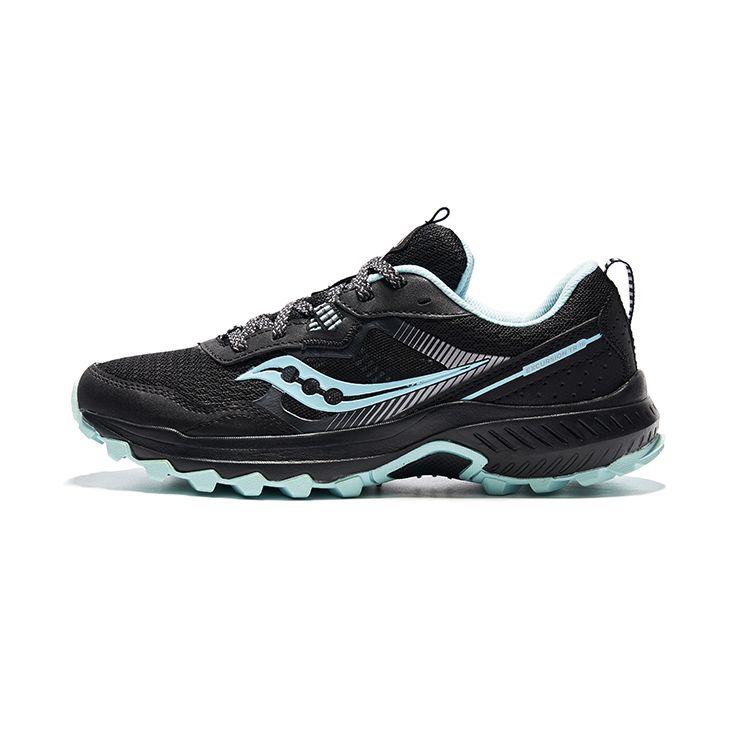 Saucony Excursion Comfortable Non-Slip Rebound Low-Top Trail Running Shoes Women sneaker Black Blue S10744-56