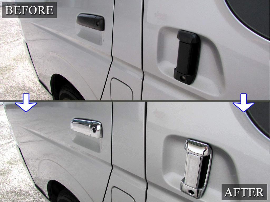 BRIGHTZ Chrome Door Handle Covers for Toyota Hiace Narrow 200 31465 [DHC-NOBU-329] (Type I, II, III, IV, 1, 2, 3, 4, Standard)