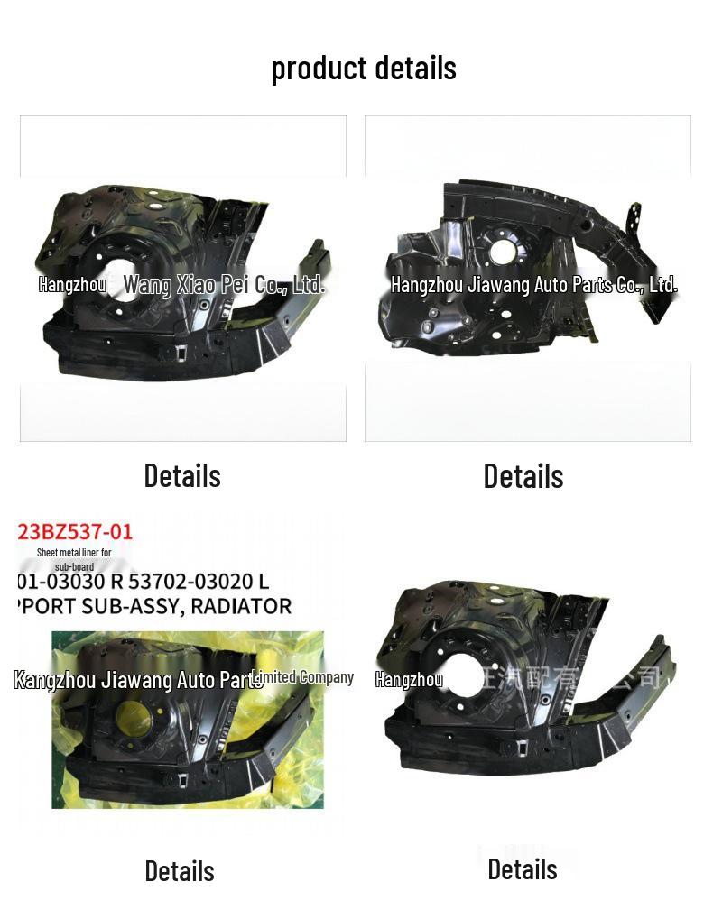 Toyota 2023 BZ3 Front Fender Liner: Iron 53701-03030R, 53702-03020L