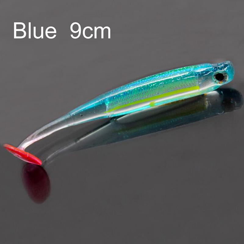 Angeln Weicher Köder T Schwanz Künstliche Pailletten Schaukel Silikon Spinner Karpfen Bass Köder