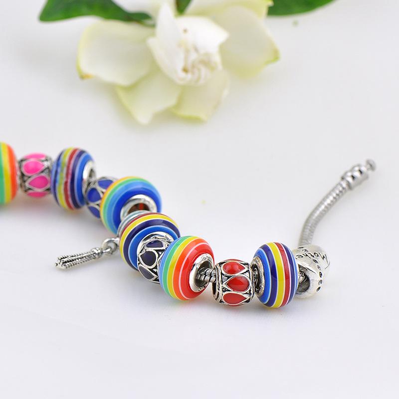 LUXY MOON Módní šperky Rainbow Beaded náramek DIY šperky produkty