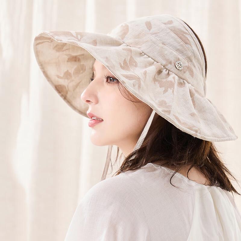 JIUMU Women's Foldable Linen Sun Visor