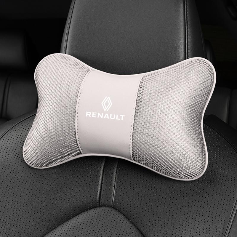For Renault 2026 New Hub Caps 1Pcs Car Seat Headrest Ice Silk Neck Pillow Protector Pad For Renault QM6 Kadjar Clio Koleos Megan
