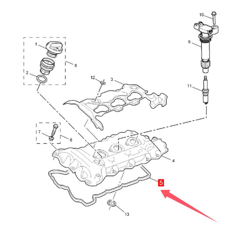For BUICK ALLURE ENCLAVE LACROSSE GL8 CADILLAC ATS CTS SRX CHEVROLET CAPRICE CAPTIVA GMC Valve Cover Gasket 12607401 12641261