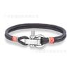 Stainless Steel Adjustable Mini Horseshoe Buckle Men'S Captain Rope Bracelet Couple Anchor