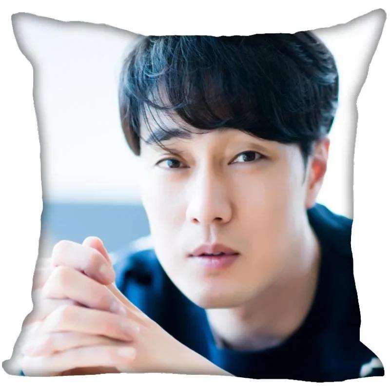 New So Ji Sub KPOP Boy Pillow Cover Bedroom Home Decorative Pillowcase Square Zipper Pillow Cases Satin Soft No Fade 0824