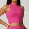 Oiob Yoga Clothes Vest Sleeveless 2025 New Quick-Drying Sports Top Fitness Underwear with Chest Pad round Neck Bra
