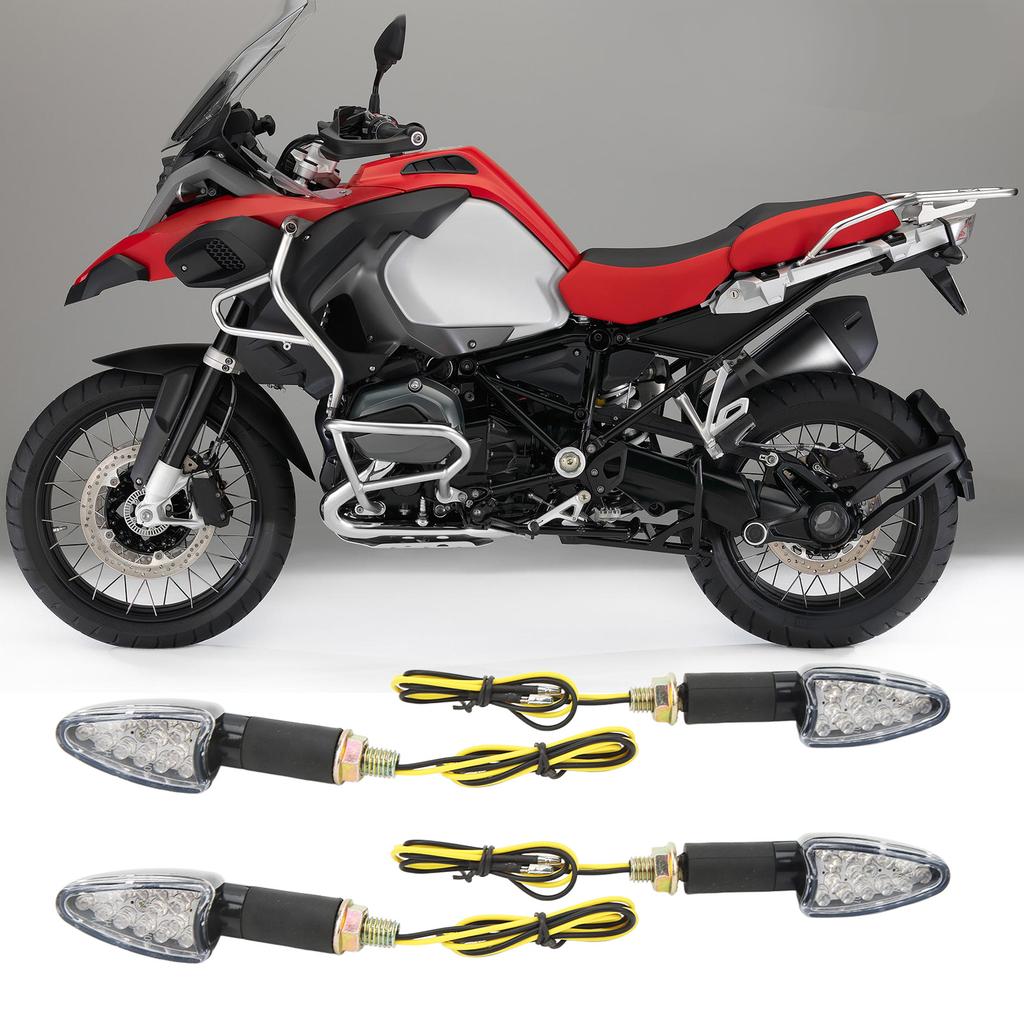 4 Pcs Motorcycle Turn Signal Lamp 10mm Mounting Hole Turning Indicator Light Blinker Replacement for