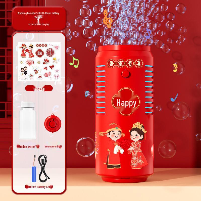 Remote-Control Festival Fireworks Bubble Machine with Light & Sound - New Year & Wedding Toy