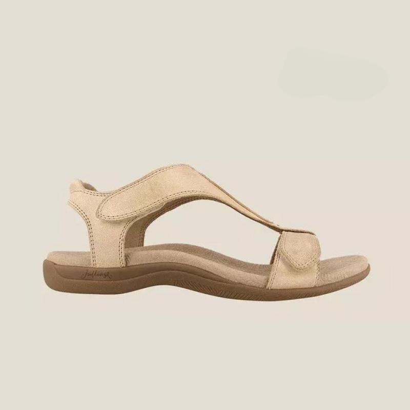 Women's Fashion Summer Sandals PU Leather Casual Sandals Non-Slip Outdoor Beach Shoes