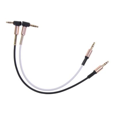 25cm 3.5mm Male To Male Audio Cord 90 Degree Extension Line AUX Cable Wire for 3.5mm Headphones Tablets Speaker