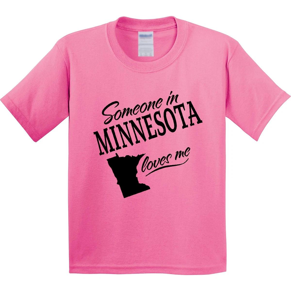 Inktastic Someone In Minnesota Loves Me Youth T-Shirt Home Family Grandparents 110
