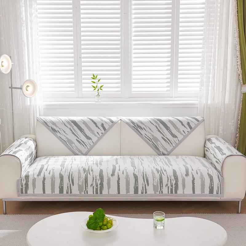 Ice Silk Sofa Cushion Summer Seat Cushion for Summer Non-Slip Leather Sofa Cover Summer Cover Cloth