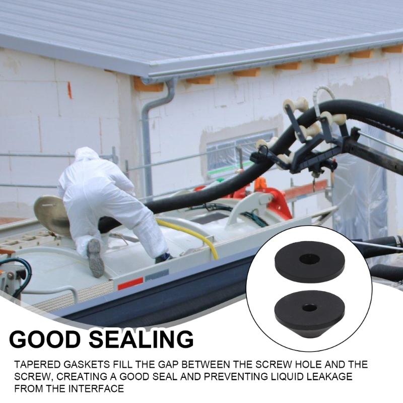 12Pcs Conical Toilet Bolt Rubber Washer Beveled Gasket Sealing Washers Toilet Tanks Leakage Prevents Kits Easy To Use