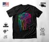 Retro Game Controller Neon Graphic T-Shirt Black Unisex S-2XL