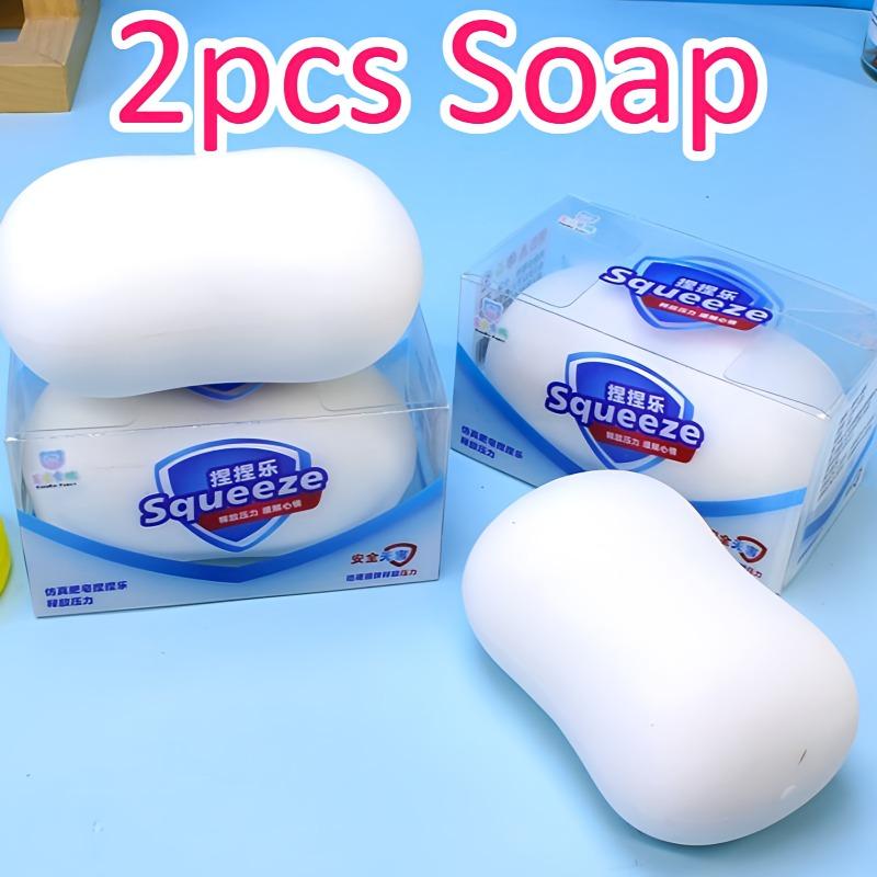 Squishy Soap Stress-Relieving Fidget  Soft Simulated Soap Squeeze  Anti-Stress Slow Rebound Relaxing  Friend Gifts