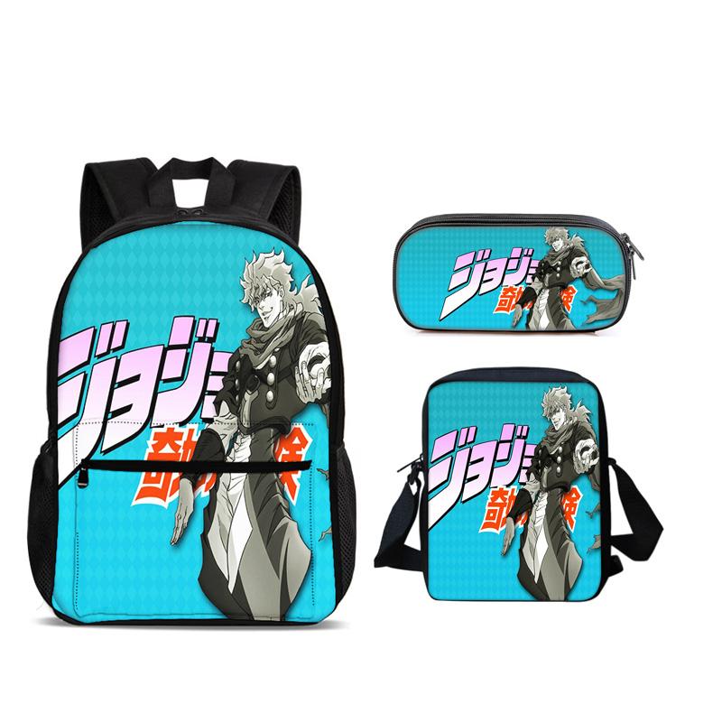 Fundamental Round Front Tote Everyday Backpack Pen Bag ice Bag 3Pcs Set Versatile Comic Male or Female School Birthday Best Gift