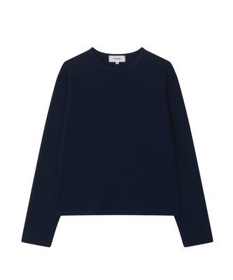 OX STUDIOS Ribbed Crop Long Sleeve (Navy)