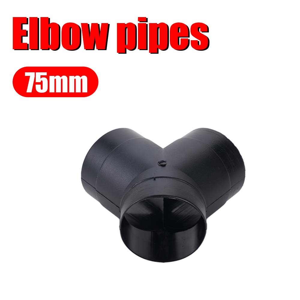 75mm Air Vent Ducting Y T Elbow Pipe Outlet Exhaust Joiner Connector Diesel Heater Air Duct Connector Heater Vent Splitter