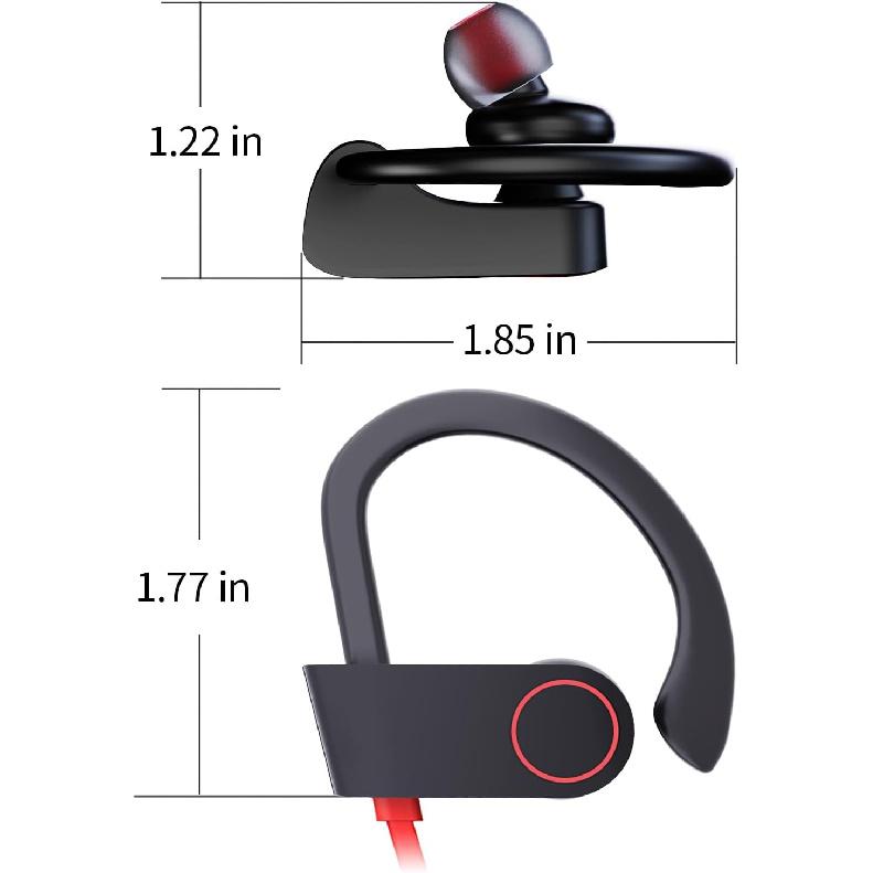 Boean Bluetooth Headphones Wireless Earbuds Bluetooth 5.3 Running Headphones IPX7 Waterproof Earphones with 16 Hrs Playtime Stereo Sound Isolation