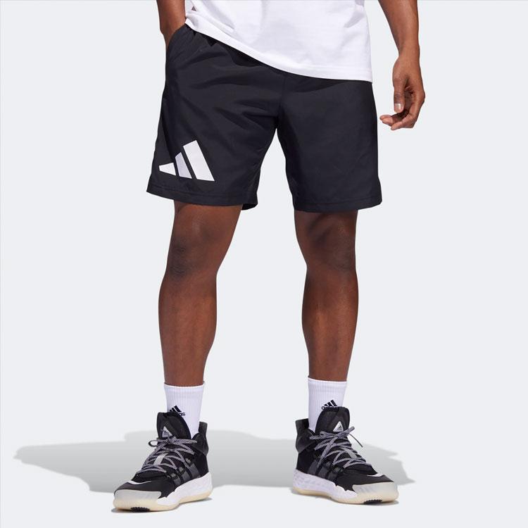 Adidas Breathable Sports Basketball Shorts Men Bottoms Black HF4194