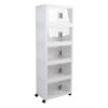 Storage Cabinet Multipurpose Large Capacity Multi Layers Stackable Storage Cabinet Plastic Storage Bins for Living Room