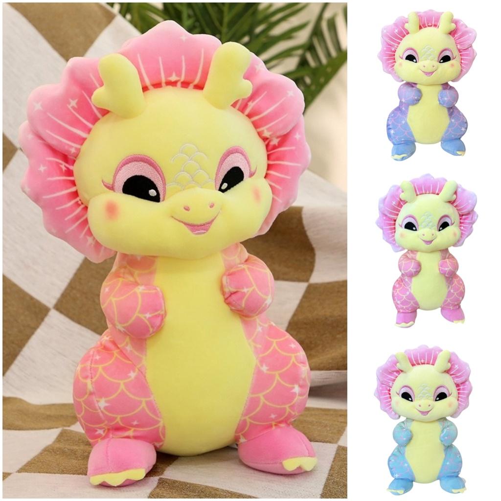 Cute Fluffy Dragon Plush Toy For Chinese New Year Celebrations 35cm Height