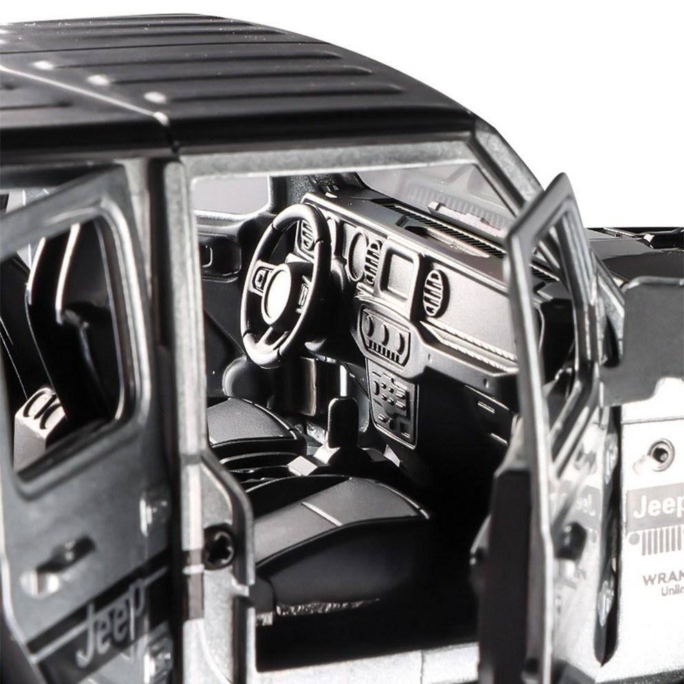 Jeep Wrangler Rubicon 1:22 Schaal Die-cast Metaallegering Pull-back Auto Model, Zwart