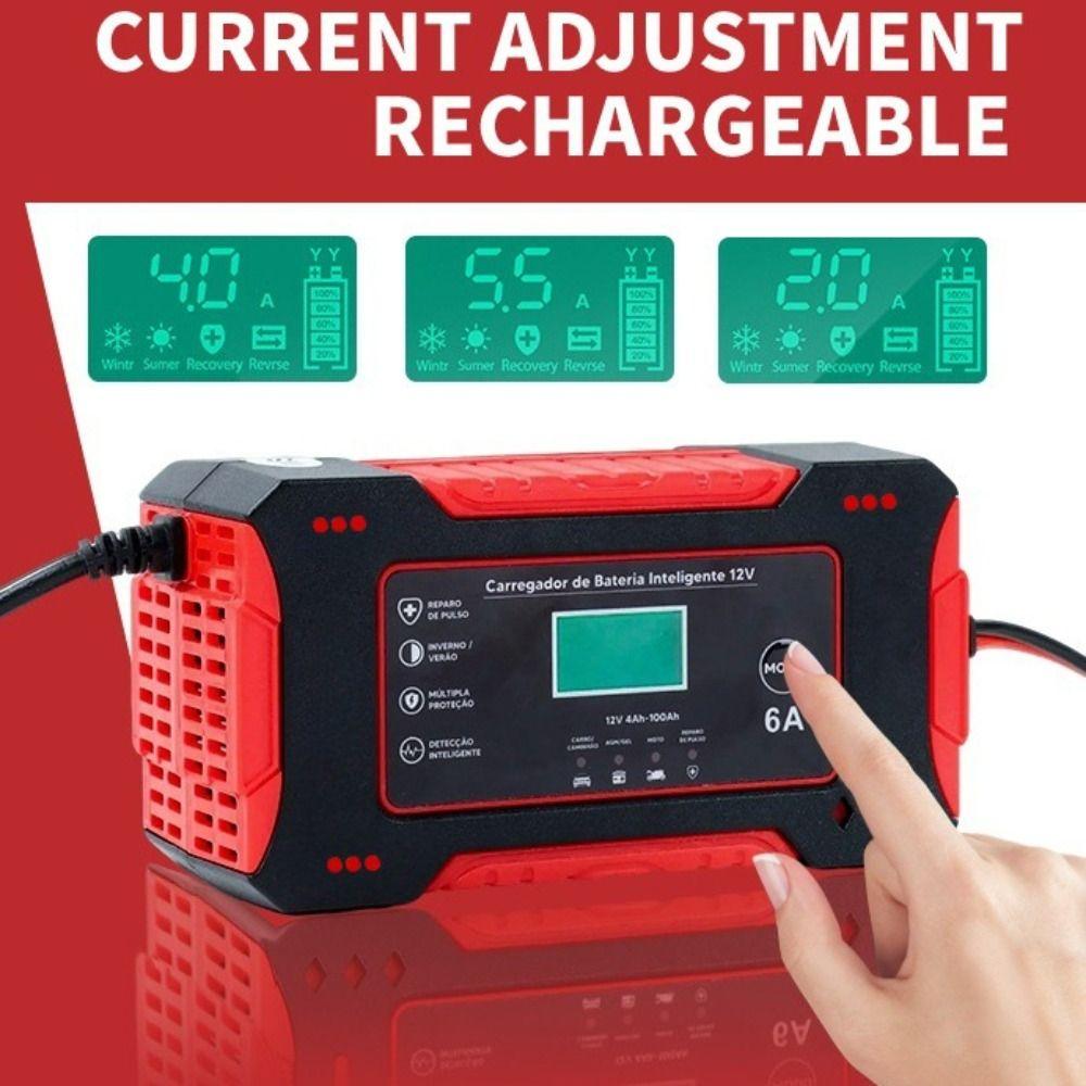 Intelligent Charging Motorcycle Battery Charger 12V 6A Battery Repair Charger  Vehicle Repair