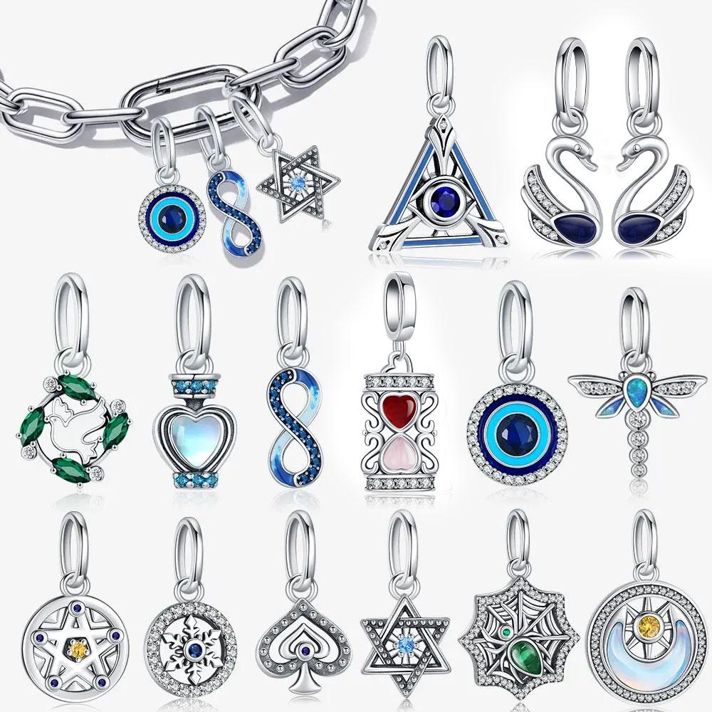 Copper Charm Star Pendant Original Heart Eye Hoop Charm Fit Bracelet Diy For Women Fashion Love Jewelry Gift