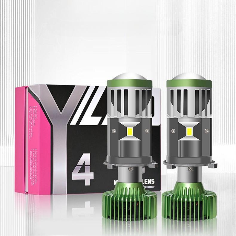 Y4 Lens H4 Far And Near Integrated Headlight Double Light, Super Bright 50W Car Led Headlight Y4 Fisheye Headlight