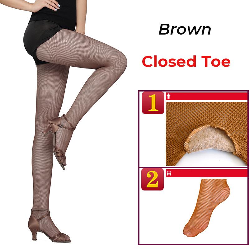 Women'S Kid'S Soft Net Latin Dance Fishnets Tights Closed Toe And Open Toe For Ballroom And Salsa Dancing Basic Nylon Pantyhose