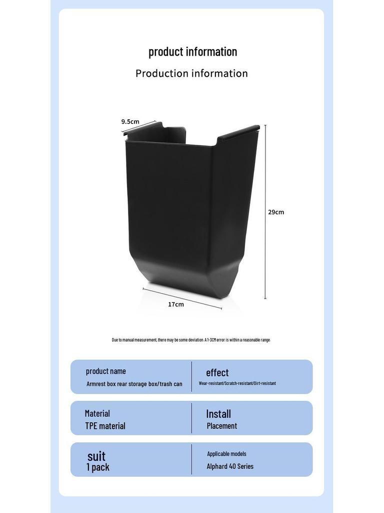 2024 Toyota Alphard 40 Series Console Storage/Trash Bin