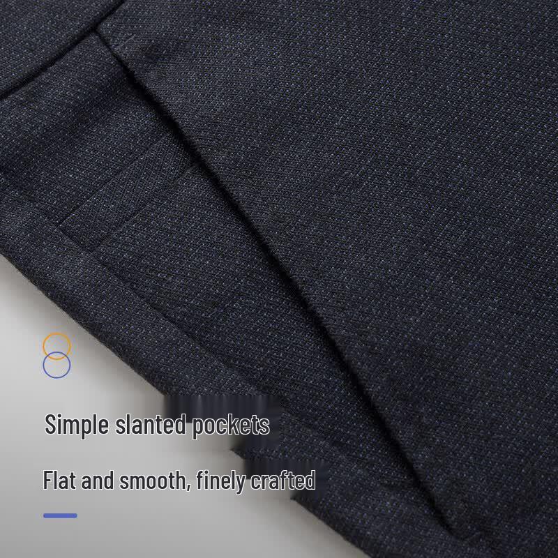 Shanshan Men's Winter Wool Blend Straight Business Casual Pants