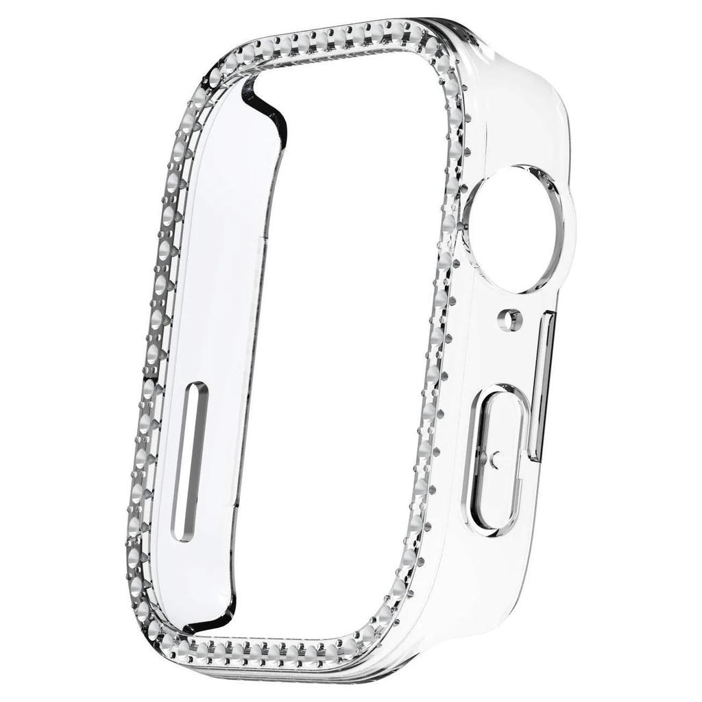 Bling PC Hollow Case For Huawei Watch Fit4/3/4 Pro Diamond Crystal Bumper for Huawei Watch Fit4 Anti Drop Shell Screen Protector