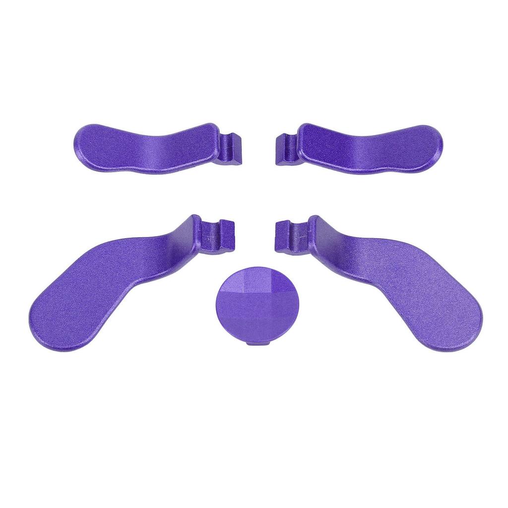 Game Controller Paddles 4 Stainless Steel Thumb Sticks and 1 Direction Pad Replacement for Elite Series 2 Dark Purple