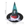 Halloween Witch Caps for Adult Unisex Veil Spiders Wizard Hat Roleplaying Pointed Hat Theme Party Family Gathering Hat