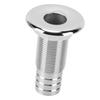 Thru Hull Fitting 1 Inch 316 Stainless Steel Straight Barbed Hose Thru Drain Connector for Boat Yacht 1 Inch Half