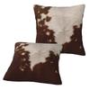 Stylish Cow Fur Cowhide Texture Cow Skin Print Pattern 2 Pcs Square Pillowcase Pillow Cover Cushion Throw Pillow For Home